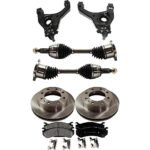TrueDrive 8-Piece Kit Front, Driver and Passenger Side, Lower Control Arm, RWD, 8 Lug, Heavy Duty, With Front Coil Spring, Includes (2) Axle Assembly, (2) Brake Disc, (1) Brake Pad Set, and (2) Control Arm