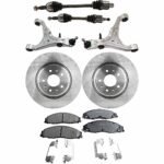 TrueDrive 7-Piece Kit Front, Driver and Passenger Side, Lower Control Arm, with Axle Assembly, Brake Discs, and Brake Pad Set, AWD
