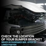 Replacement 3-Piece Kit Front, Driver and Passenger Side Bumper Bracket, (1) Bumper and (2) Bumper Bracket - Image 4