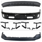 Replacement 7-Piece Kit, Front, Lower Bumper, For Models With Two Piece Bumper Type, Painted Black, Includes (1) Bumper, (4) Bumper Bracket, (1) Bumper Cover, and (1) Valance