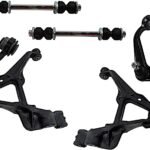 TrueDrive 6-Piece Kit Front, Driver and Passenger Side, Upper and Lower Control Arm, includes (4) Control Arm and (2) Sway Bar Link