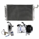 DriveMotive 3-Piece Kit A/C Compressor, 7-Groove Pulley, includes A/C Condenser, and A/C Service Kit (A/C Expansion Valve, A/C Receiver Drier, and A/C O-Ring and Gasket Seal Kit)