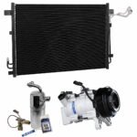 DriveMotive 3-Piece Kit A/C Compressor, 7-Groove Pulley, includes A/C Condenser, and A/C Service Kit (A/C Expansion Valve, A/C Expansion Valve, A/C Receiver Drier, and A/C O-Ring and Gasket Seal Kit)
