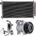 DriveMotive 3-Piece Kit A/C Compressor with A/C Condenser, and A/C Service Kit (A/C Expansion Valve, A/C Receiver Drier, and A/C O-Ring and Gasket Seal Kit), 7-Groove Pulley