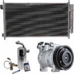 DriveMotive 3-Piece Kit A/C Compressor, 7-Groove Pulley, includes A/C Condenser, and A/C Service Kit (A/C Expansion Valve, A/C Receiver Drier, and A/C O-Ring and Gasket Seal Kit)