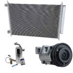 DriveMotive 3-Piece Kit A/C Compressor, 6-Groove Pulley, includes A/C Condenser, and A/C Service Kit (A/C Expansion Valve, A/C Receiver Drier, and A/C O-Ring and Gasket Seal Kit), DKS17D Type