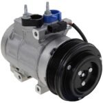 DriveMotive 2-Piece Kit A/C Compressor Kit with A/C Service Kit, with Clutch, 6-Groove Pulley, For Models with Rear Air Conditioning, with Hose Fitting Bolts on the Left, 4.53 in. Diameter Clutch - Image 2