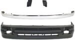 Replacement 4-Piece Kit Front Bumper Cover, Textured, includes Bumper Trim, and Bumper Brackets