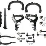TrueDrive 18-Piece Kit Control Arms with Ball Joints, Loaded Strut, Shock Absorber, Sway Bar Links, and Tie Rod Ends