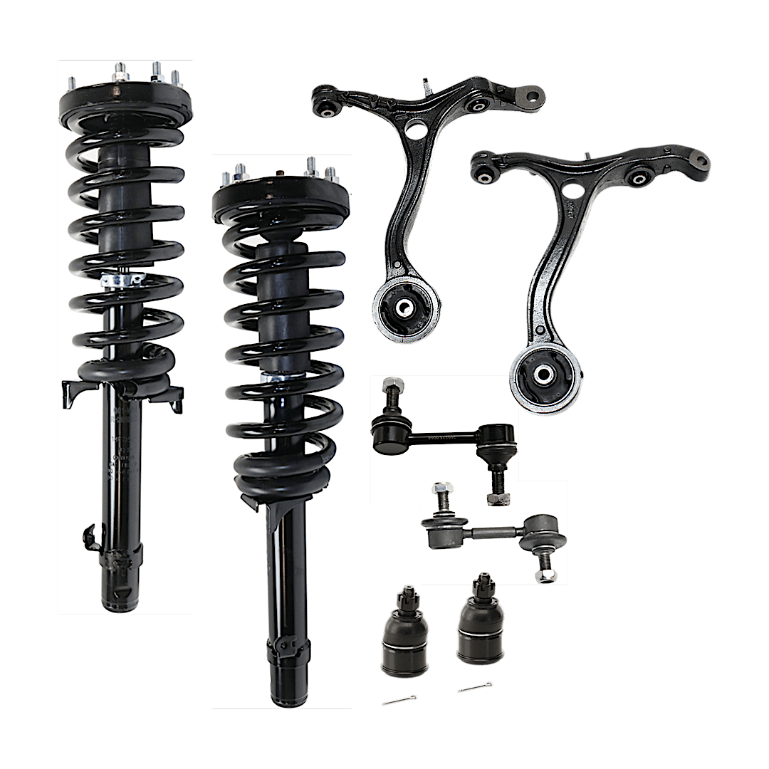 kit-070224-c105_1.png TrueDrive 8-Piece Kit Fully Loaded Struts Includes Ball Joints, Control Arms, and Sway Bar Links - Image 1