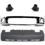 Replacement 4-Piece Kit, Bumper, Chrome, Includes (1) Bumper, (2) Bumper Bracket, and (1) Valance