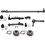 TrueDrive 2-Wheel Set Front, Driver and Passenger Side, Upper and Lower, Outer, At Pitman Arm Wheel Hubs, with Bearing, with Ball Joints, Drag Link, Tie Rod Adjusting Sleeve, and Tie Rod Ends, 4WD