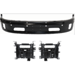 Replacement 3-Piece Kit, Front, Driver and Passenger Side Bumper, For Models With Two Piece Bumper Type, Painted Black, Includes (1) Bumper and (4) Bumper Bracket