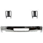 Replacement 3-Piece Kit, Front, Driver and Passenger Side Bumper, Chrome, Includes (1) Bumper and (2) Bumper Bracket