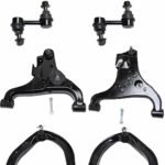 TrueDrive 8-Piece Kit Front, Driver and Passenger Side, Upper and Lower Control Arm Kit, Includes (4) Control Arm, (2) Sway Bar Link, and (2) Tie Rod End