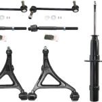TrueDrive 8-Piece Kit Front, Driver and Passenger Side, Lower Control Arm Kit, Includes (2) Bare Strut, (2) Control Arm, (2) Sway Bar Link, and (2) Tie Rod End