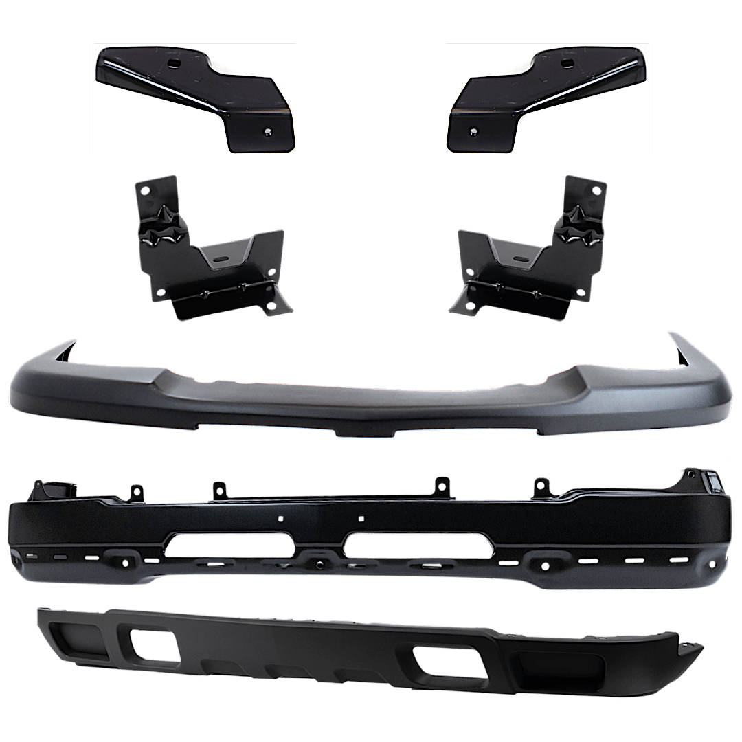 kit-07182024-65_1.png Replacement 7-Piece Kit, Front Bumper, Paint to Match, Includes (1) Bumper, (4) Bumper Bracket, (1) Bumper Cover, and (1) Valance - Image 1
