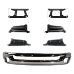 Replacement 7-Piece Kit Front Bumper, Chrome, Includes (1) Bumper and (6) Bumper Bracket