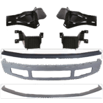 Replacement 6-Piece Kit Front Bumper, Paint to Match, Includes (1) Bumper, (2) Bumper Bracket, (1) Bumper Trim, (1) Fog Light Cover, and (1) Valance