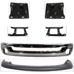 Replacement 6-Piece Kit, Front Bumper, Chrome, Includes (1) Bumper, (4) Bumper Bracket, and (1) Valance
