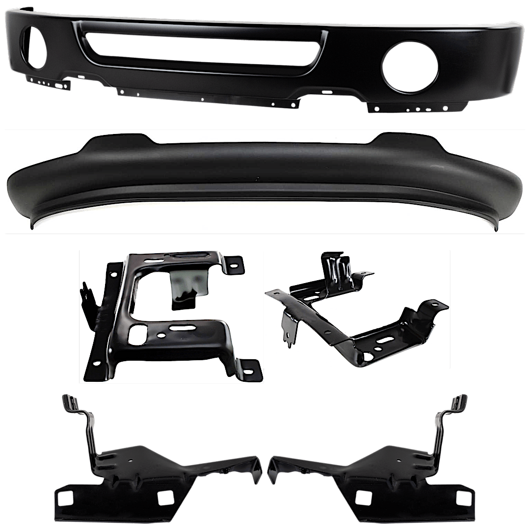 kit-071824-c209_1.png Replacement 6-Piece Kit Front Bumper, Paint to Match, Includes (1) Bumper, (4) Bumper Bracket, and (1) Valance - Image 1
