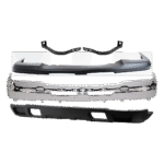 Replacement 5-Piece Kit, Front Bumper, Chrome, Includes (1) Bumper, (2) Bumper Bracket, (1) Bumper Cover, and (1) Valance
