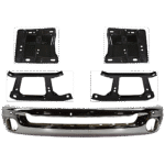 Replacement 5-Piece Kit, Front Bumper, Chrome, Includes (1) Bumper and (4) Bumper Bracket