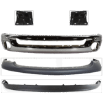 Replacement 5-Piece Kit Front Bumper, Chrome, Includes (1) Bumper, (2) Bumper Bracket, and (2) Valance
