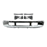 Replacement 5-Piece Kit, Front Bumper, For Models With Fender Flare Holes, Chrome, Includes (1) Bumper and (4) Bumper Bracket