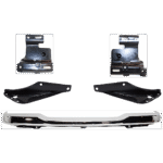 Replacement 5-Piece Kit, Front Bumper, Chrome, Includes (1) Bumper and (4) Bumper Bracket
