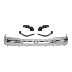 Replacement 5-Piece Kit Front Bumper, Chrome, Includes (1) Bumper and (4) Bumper Bracket