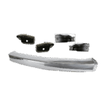 Replacement 5-Piece Kit, Front Bumper, Chrome, Includes (1) Bumper, (2) Bumper Bracket, and (2) Bumper End