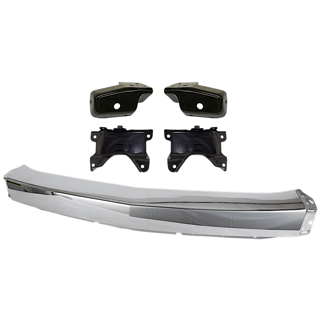 kit-071824-c359_1.png Replacement 5-Piece Kit Front Bumper, Chrome, Includes (1) Bumper and (4) Bumper Bracket - Image 1