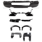 Replacement 9-Piece Kit Front Bumper, Paint to Match, Includes (1) Bumper and (8) Bumper Bracket
