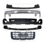 Replacement 5-Piece Kit Front Bumper, Chrome, Includes (1) Bumper, (1) Bumper Bracket, (1) Bumper Cover, (1) Grille Assembly, and (1) Valance - Image 23