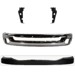 Replacement 4-Piece Kit Front Bumper, Chrome, Includes (1) Bumper, (2) Bumper Bracket, and (1) Bumper Cover