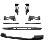 Replacement 8-Piece Kit Front Primed Bumper Cover, Includes (4) Bumper Bracket, (1) Bumper Cover, (2) Fog Light, and (1) Valance