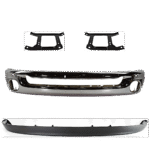 Replacement 4-Piece Kit, Front Bumper, Chrome, Includes (1) Bumper, (2) Bumper Bracket, and (1) Valance