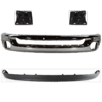 Replacement 4-Piece Kit, Front Bumper, Chrome, Includes (1) Bumper, (2) Bumper Bracket, and (1) Valance