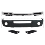 Replacement 4-Piece Kit, Front Bumper, Four Wheel Drive, For Models Without FX4 Off-Road Package and With Fog Light Holes, Chrome, Includes (1) Bumper, (2) Bumper Bracket, and (1) Valance - Image 16