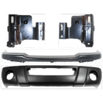 Replacement 4-Piece Kit, Front Bumper, Painted Black, Includes (1) Bumper, (2) Bumper Bracket, and (1) Valance