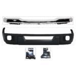 Replacement 4-Piece Kit, Front Bumper, Chrome, Includes (1) Bumper, (2) Bumper Bracket, and (1) Valance