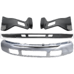 Replacement 4-Piece Kit, Front Bumper, Chrome, Includes (1) Bumper, (2) Bumper Bracket, and (1) Valance