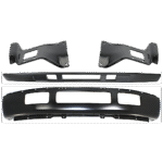 Replacement 4-Piece Kit Front Bumper, For Models With Fender Flare Holes, Paint to Match, Includes (1) Bumper, (2) Bumper Bracket, and (1) Valance
