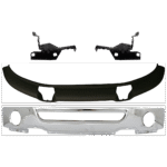 Replacement 4-Piece Kit Front Bumper, Chrome, Includes (1) Bumper, (2) Bumper Bracket, and (1) Valance