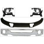 Replacement 4-Piece Kit, Front Bumper, Four Wheel Drive, Chrome, Includes (1) Bumper, (2) Bumper Bracket, and (1) Valance