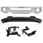 Replacement 4-Piece Kit Front Bumper, Chrome, Includes (1) Bumper, (2) Bumper Bracket, and (1) Valance