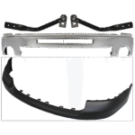 Replacement 4-Piece Kit, Front Bumper, Chrome, Includes (1) Bumper, (2) Bumper Bracket, and (1) Bumper Cover