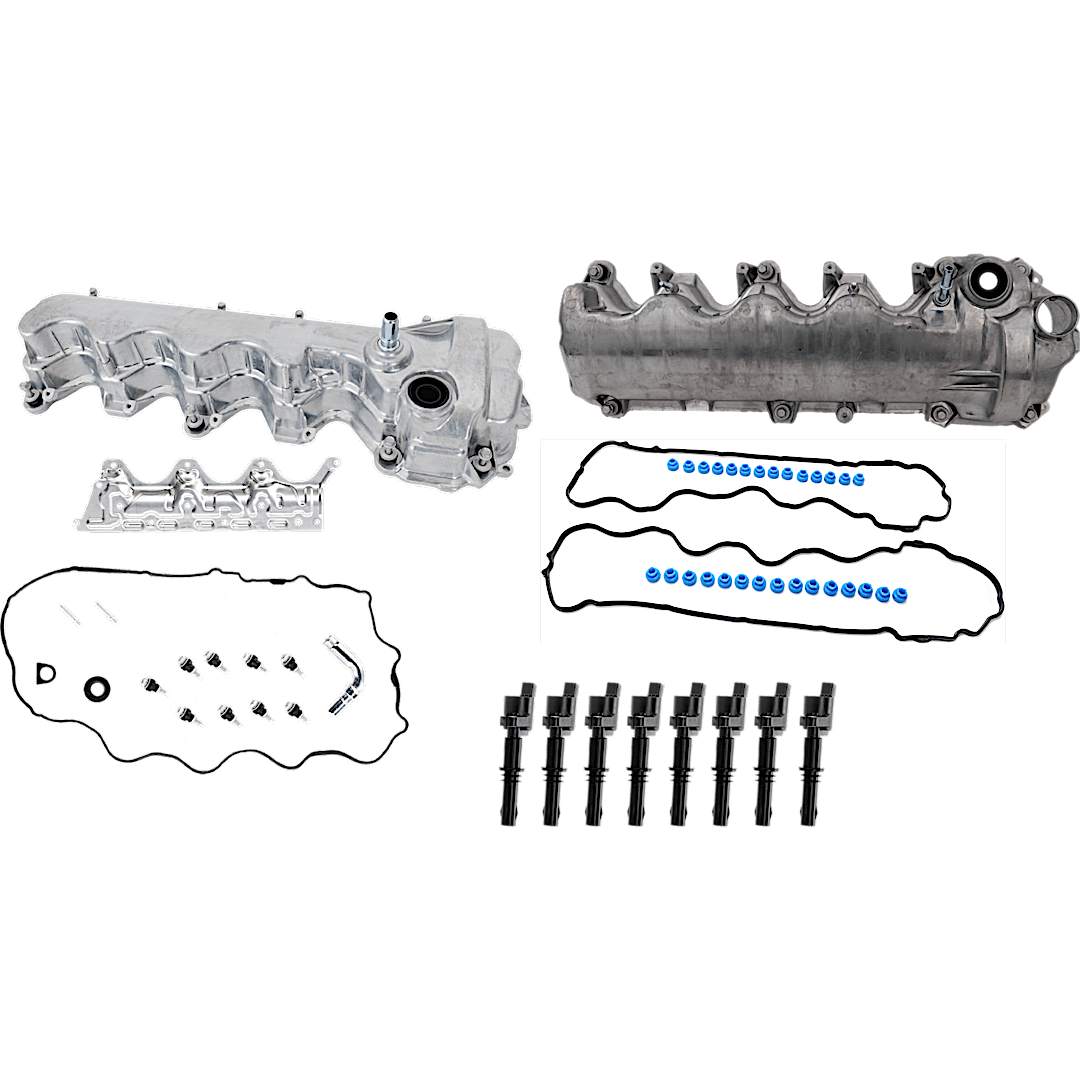 kit-071824-c567_1.png Replacement 11-Piece Kit Driver and Passenger Side Valve Cover, Includes (8) Ignition Coil, (2) Valve Cover, and (1) Valve Cover Gasket - Image 1