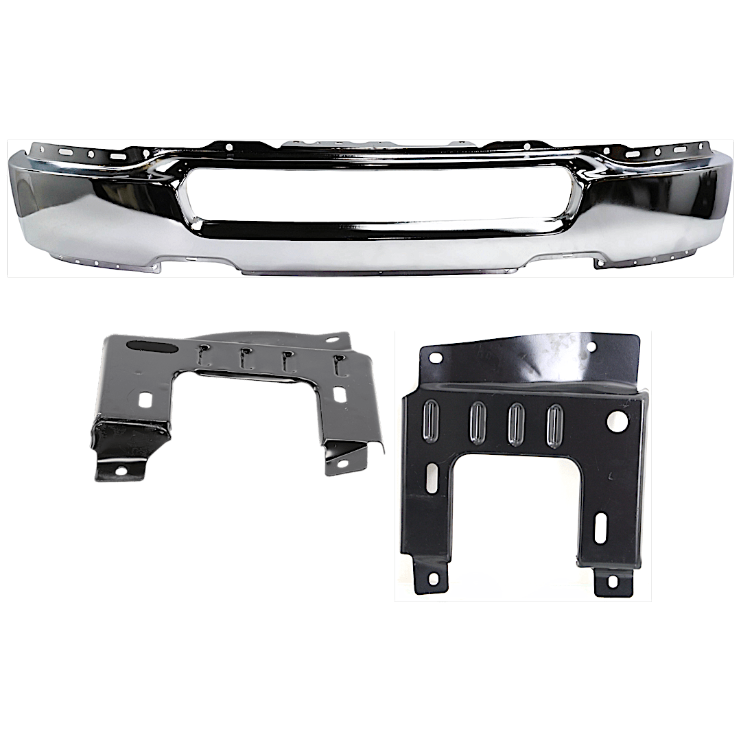 kit-071824-c650_1.png Replacement 3-Piece Kit, Front Bumper, Chrome, Includes (1) Bumper and (2) Bumper Bracket - Image 1